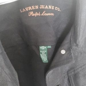 Lauren Jeans Co. Metallic denim jacket size large